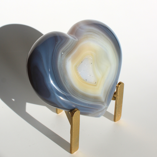 Agaat met druzy - Hart