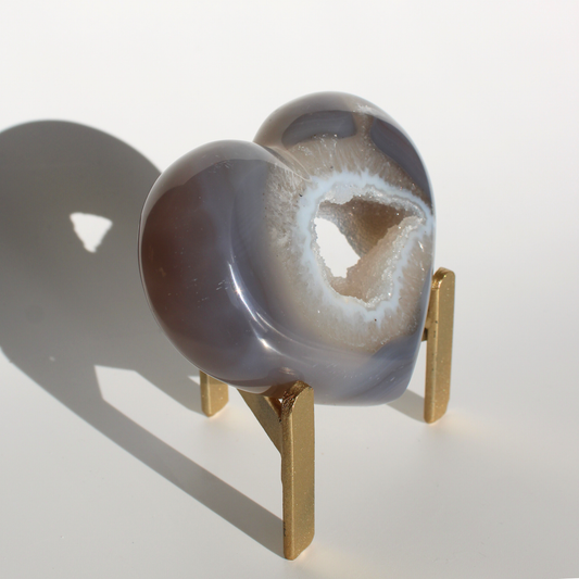 Agaat met druzy - Hart