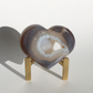 Agaat met druzy - Hart