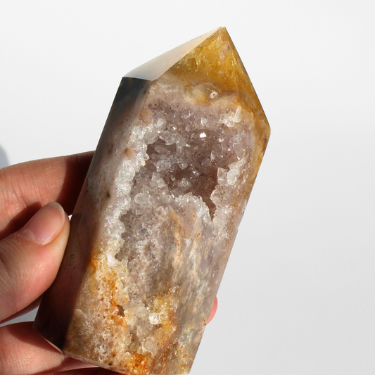 Agaat met druzy - Punt