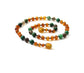 Barnsteen ketting - Ruw cognac, Afrikaanse jade & rookkwarts