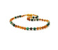 Barnsteen ketting - Ruw cognac, Afrikaanse jade & rookkwarts